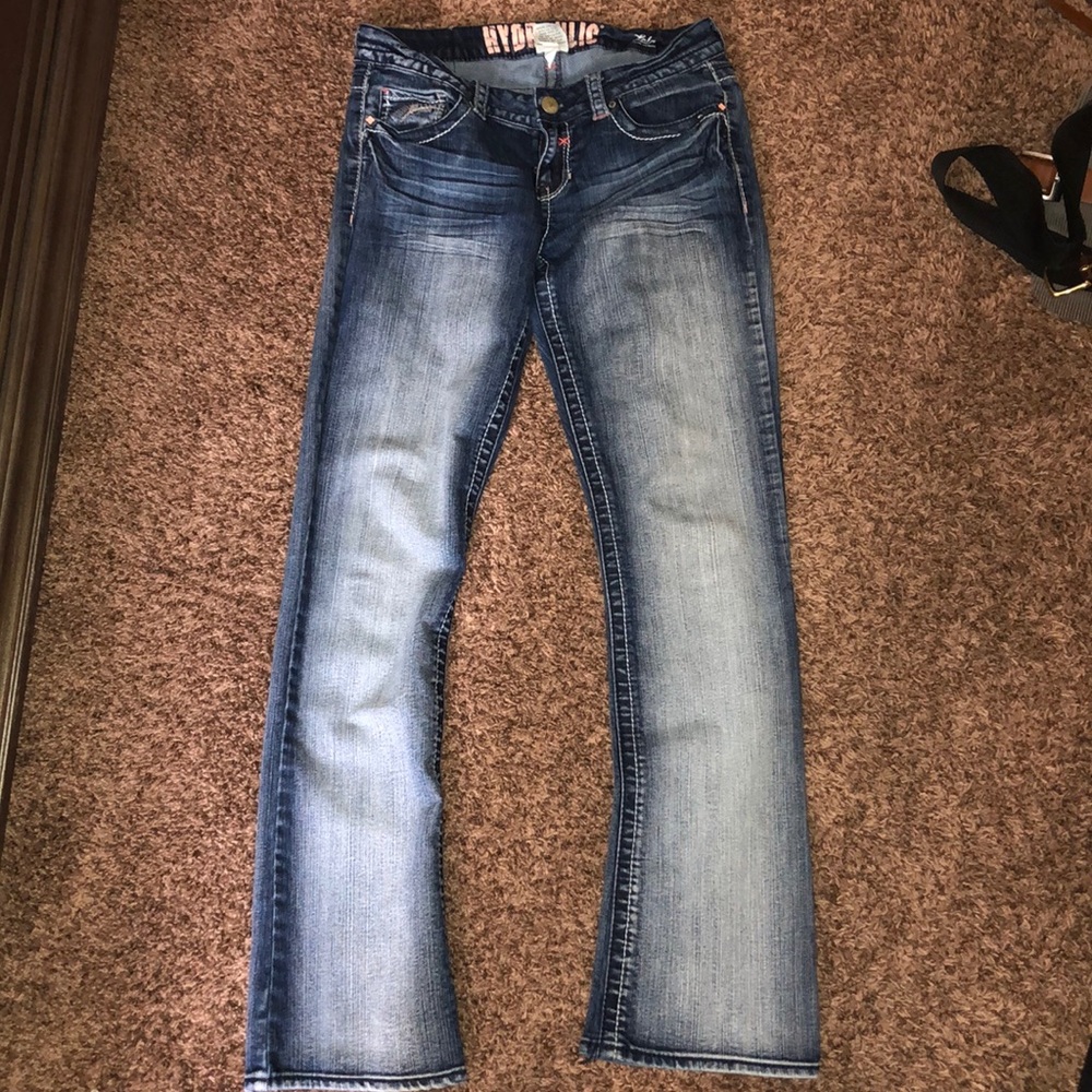 Light-dark wash bootcut Jeans